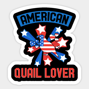 American Quail Lover Sticker